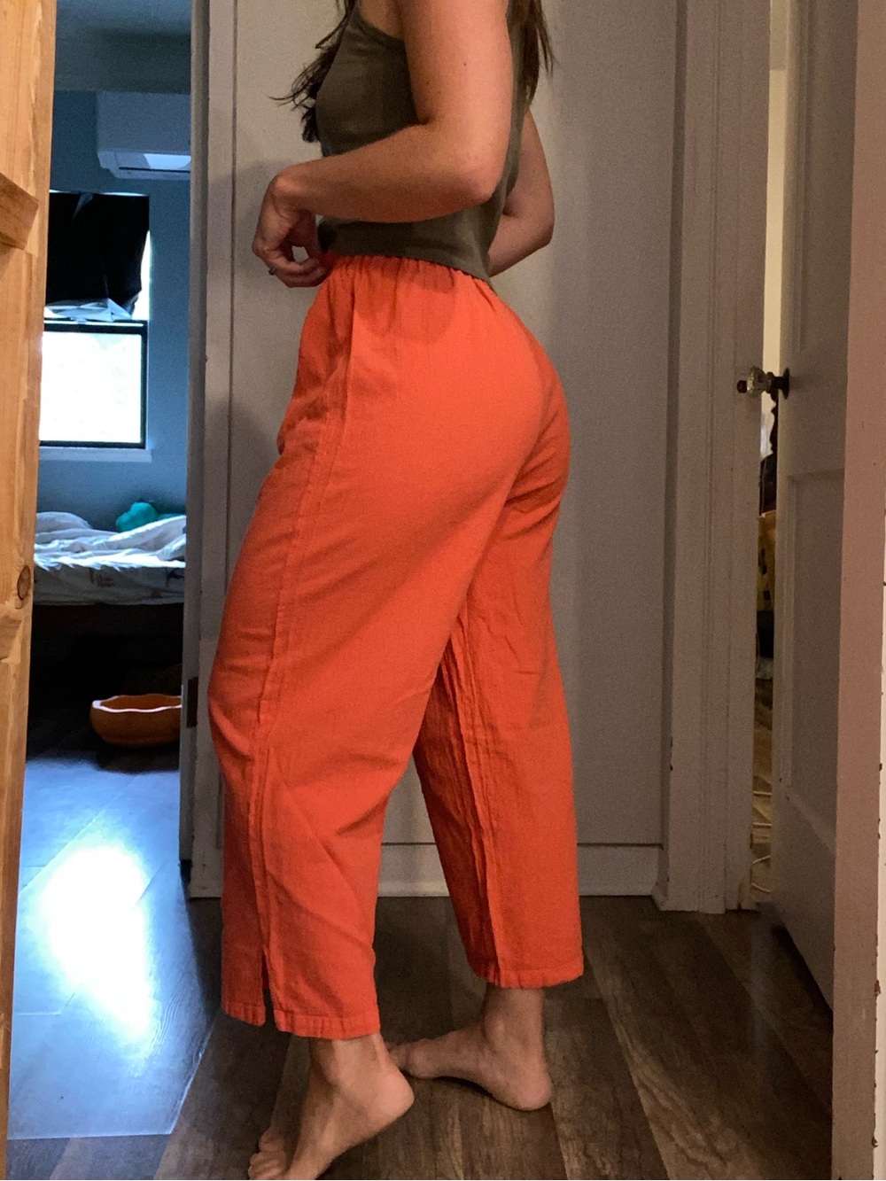 Maria de Guadalajara coral cotton pants